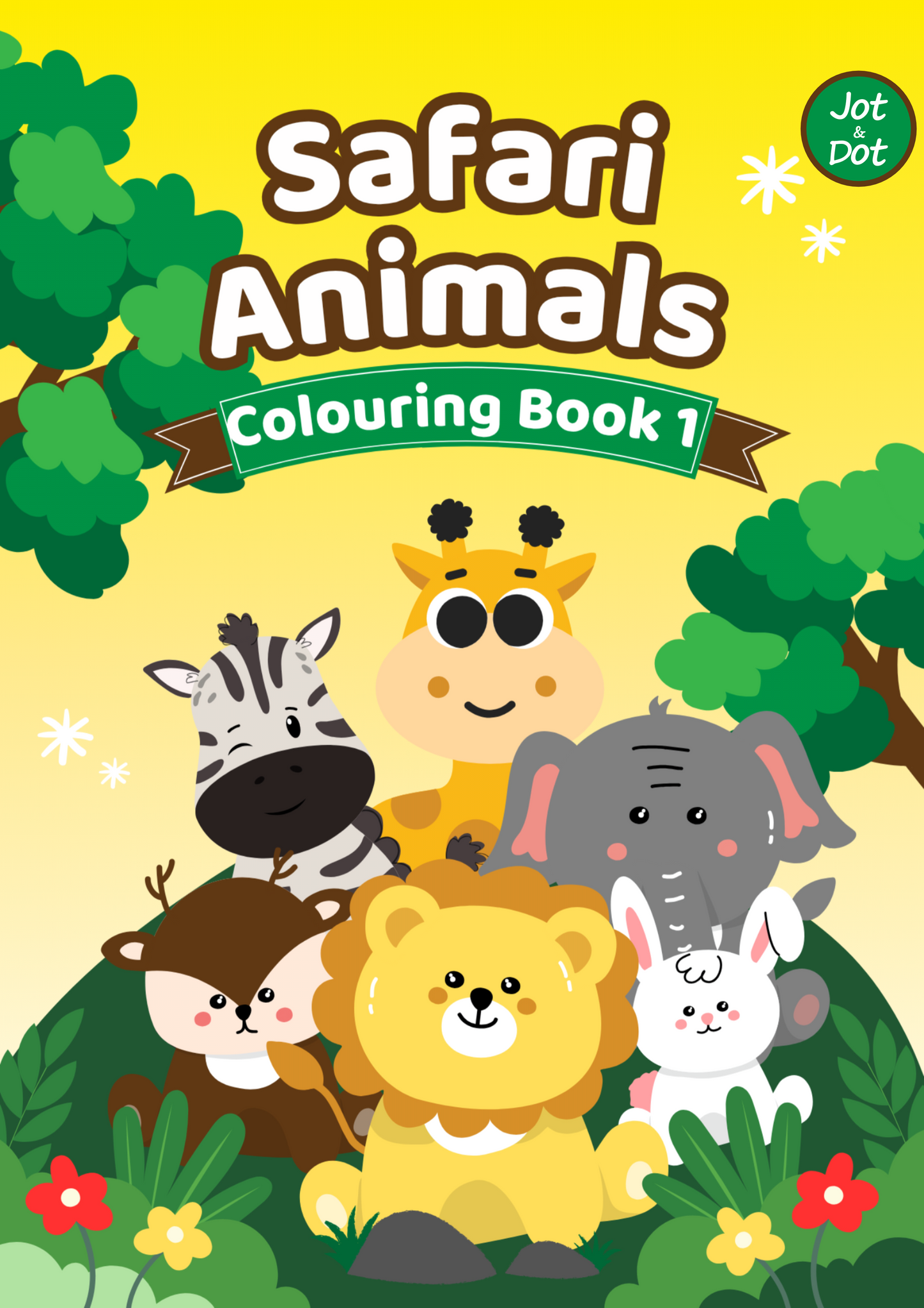 Safari Animals Coloring Book For Kids