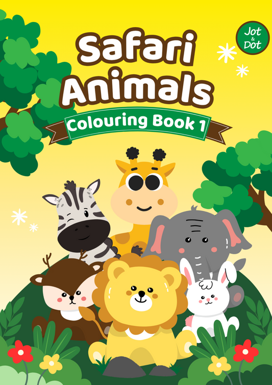 Safari Animals Coloring Book For Kids